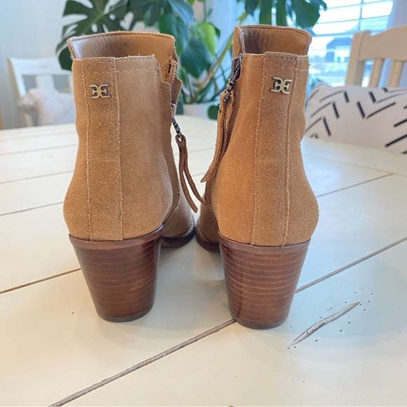 Sam Edelman Jane Leather Suede Western Booties Women’s Size 4 Rodeo Cowgirl - Picture 11 of 13